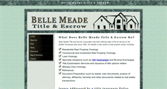 Desktop Screenshot of bellemeadetitle.com