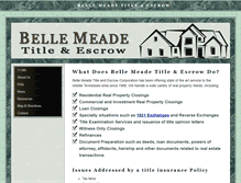 Tablet Screenshot of bellemeadetitle.com